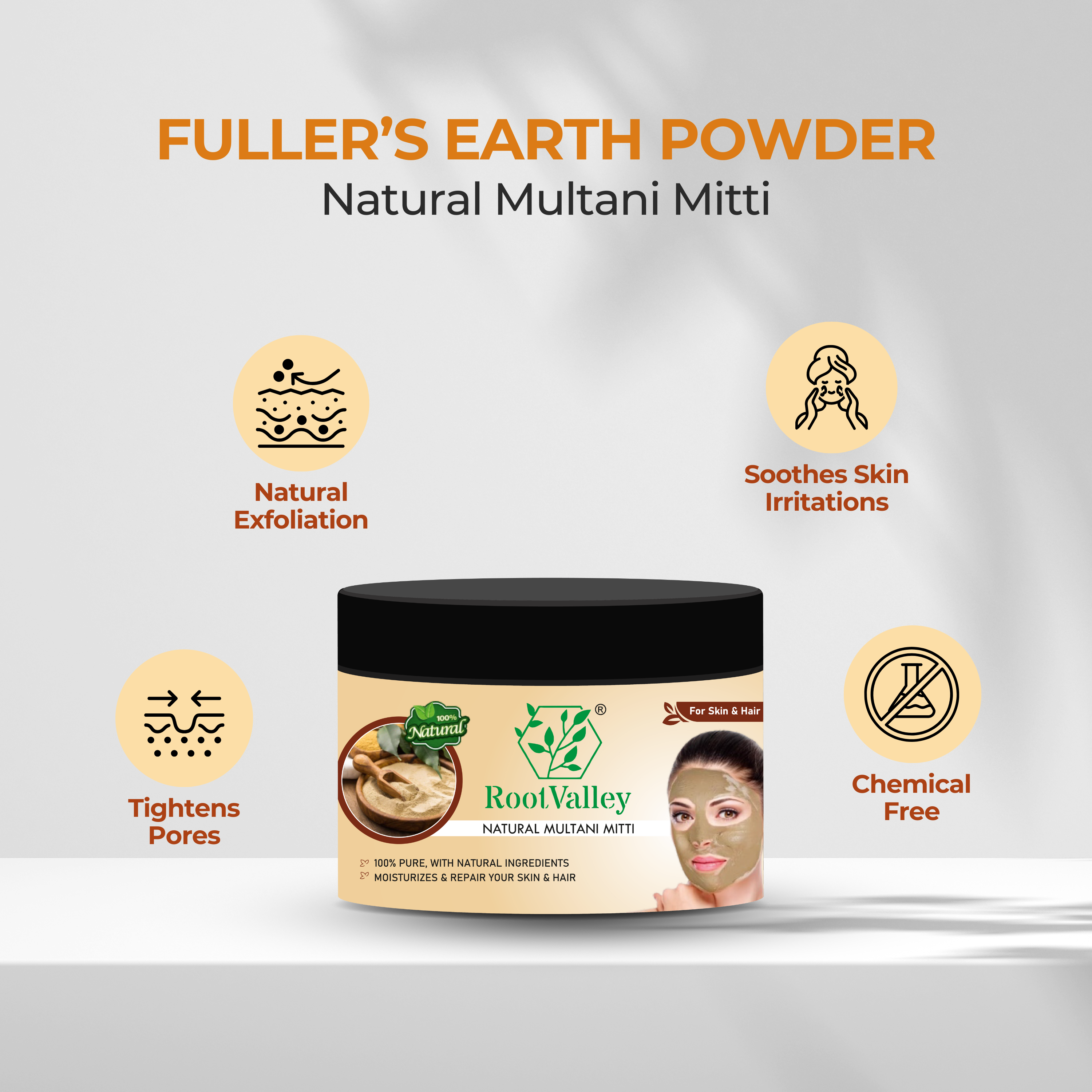 Fuller’s Earth Powder – Natural Multani Mitti